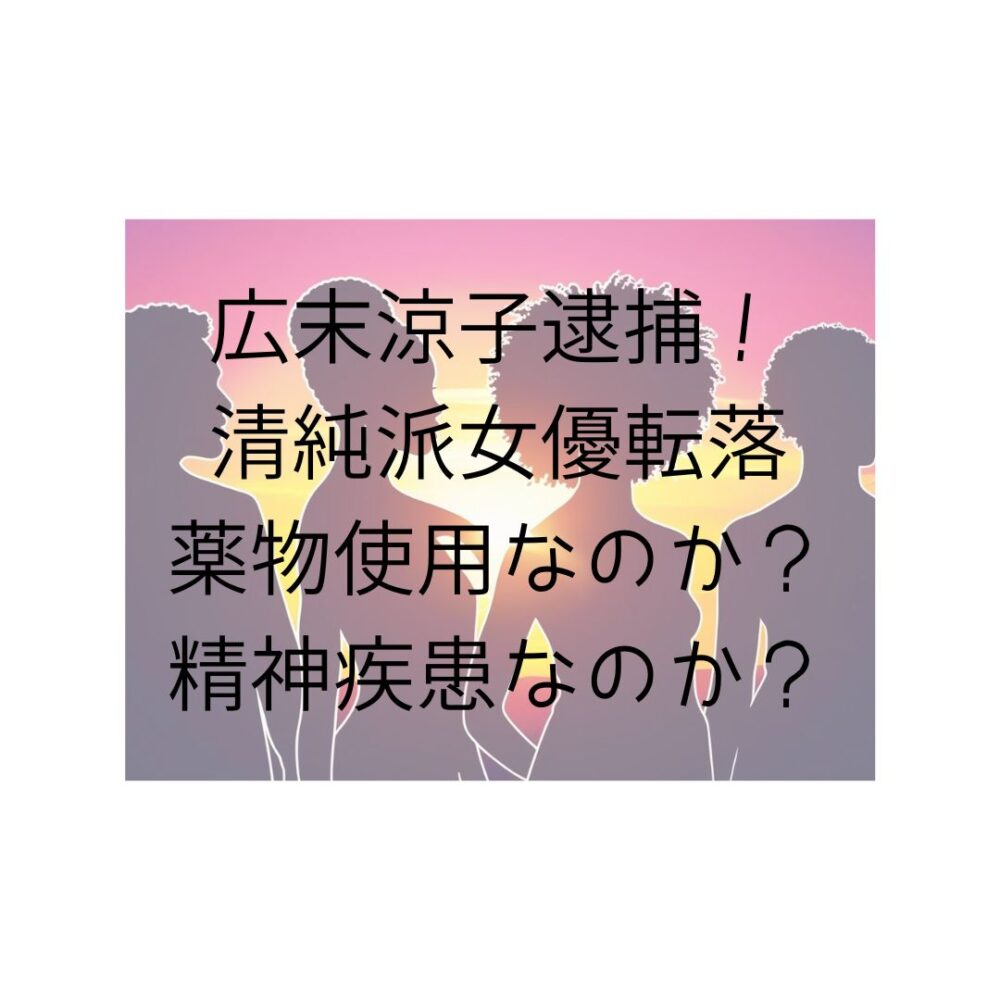広末涼子逮捕！清純派女優転落。薬物使用なのか？精神疾患なのか？と書いてある写真